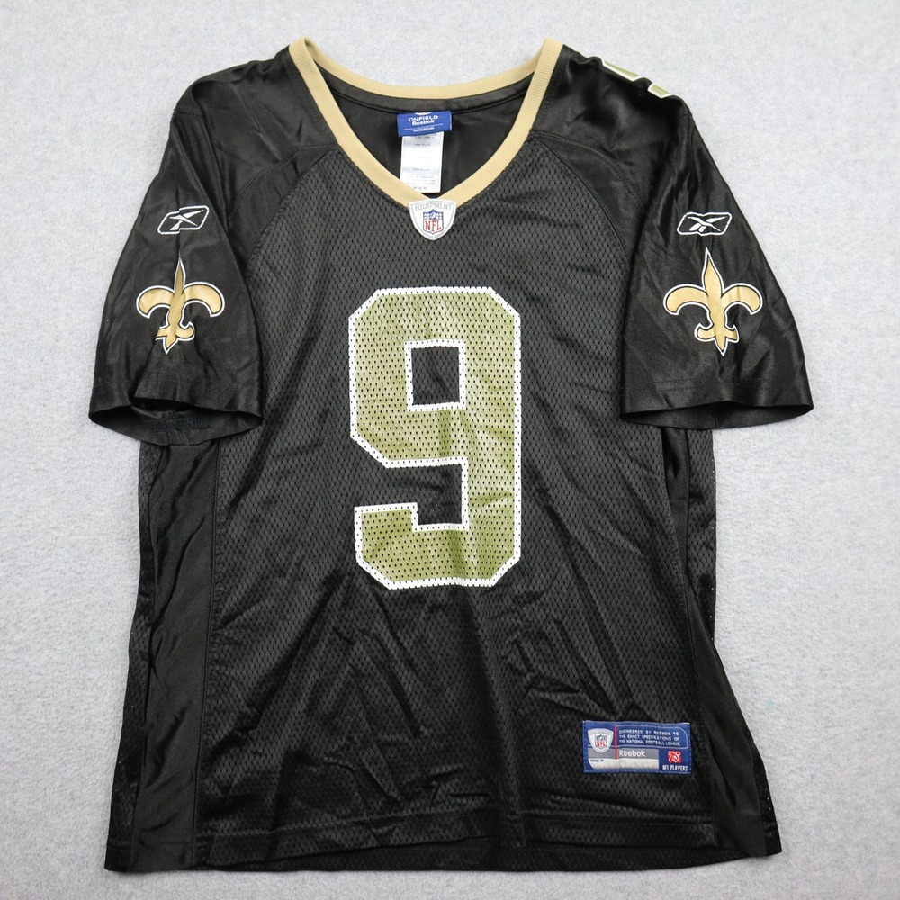 New Orleans Saints Reebok Jersey Womens M Black NFL Drew Brees 9 Onfield Gear